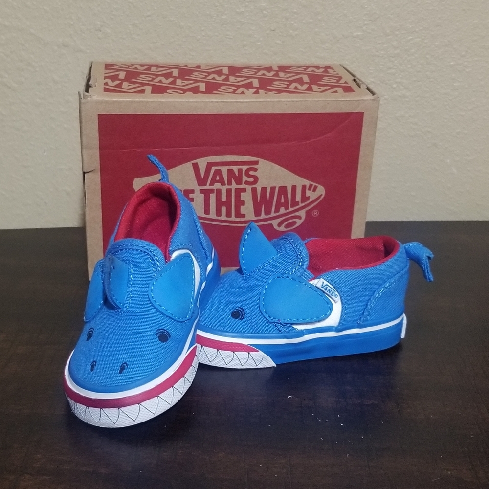 Van's On The Walk Baby Shark Blue Shoes Baby